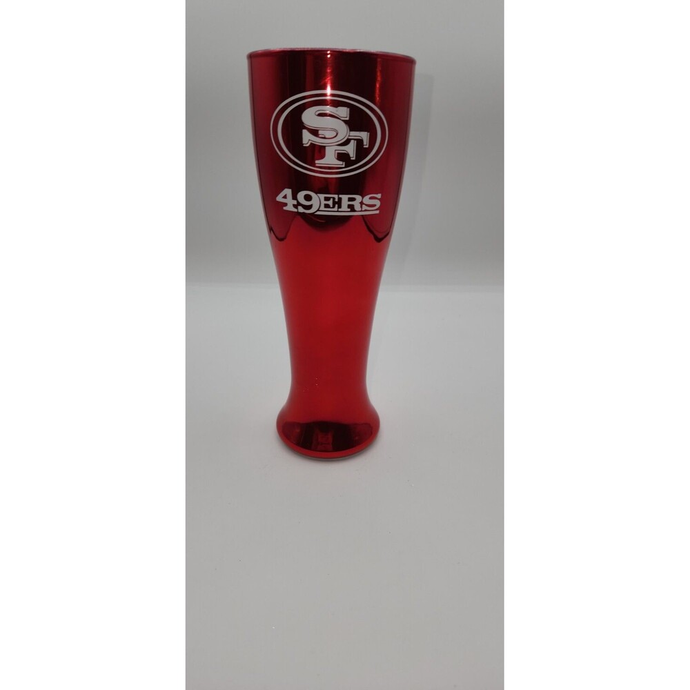 NFL San Francisco 49ers 16oz Glass Glacier Pilsner w/Solid Finish by Duck House